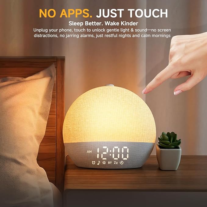 Geuuap Sunrise Alarm Clock White Noise Sound Machine
