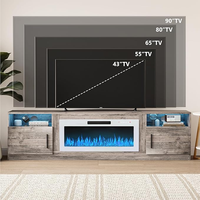 VITESSE TV Stand Fireplace