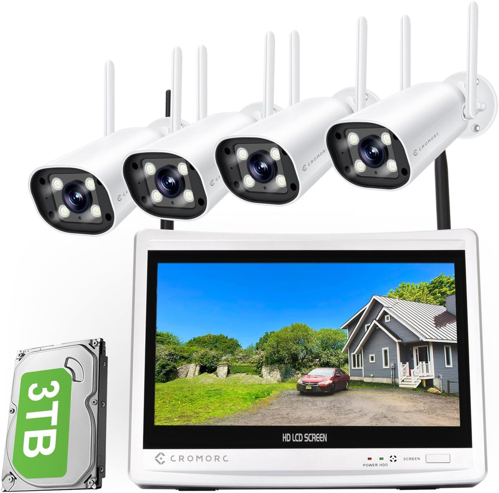 Cromorc Expandable 16CH NVR Wireless Security Camera System