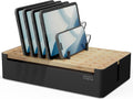 Prosumer's Choice Black Wooden Charging Station Organizer