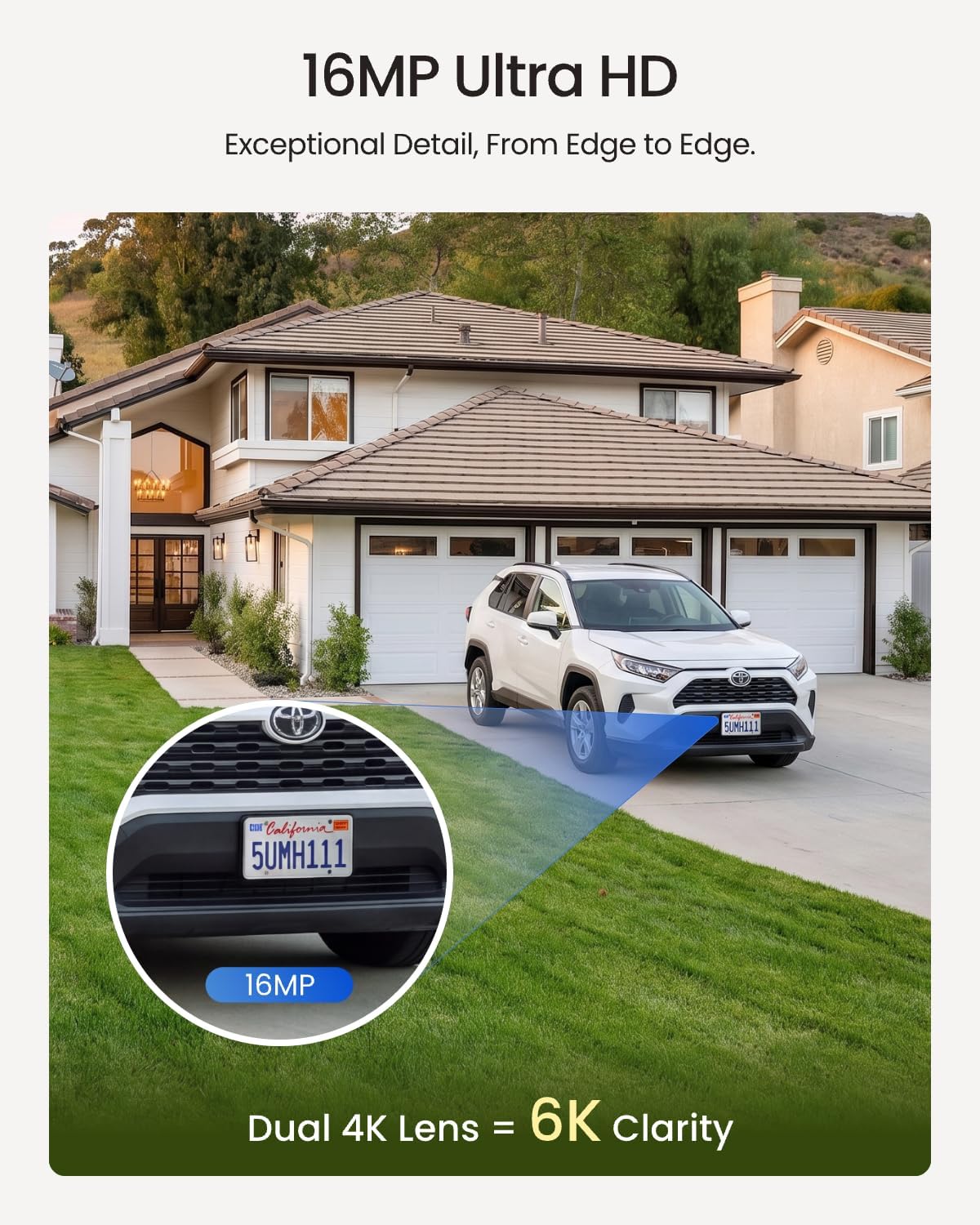 reolink 16mp outdoor security camera with 180° panoramic shown in use