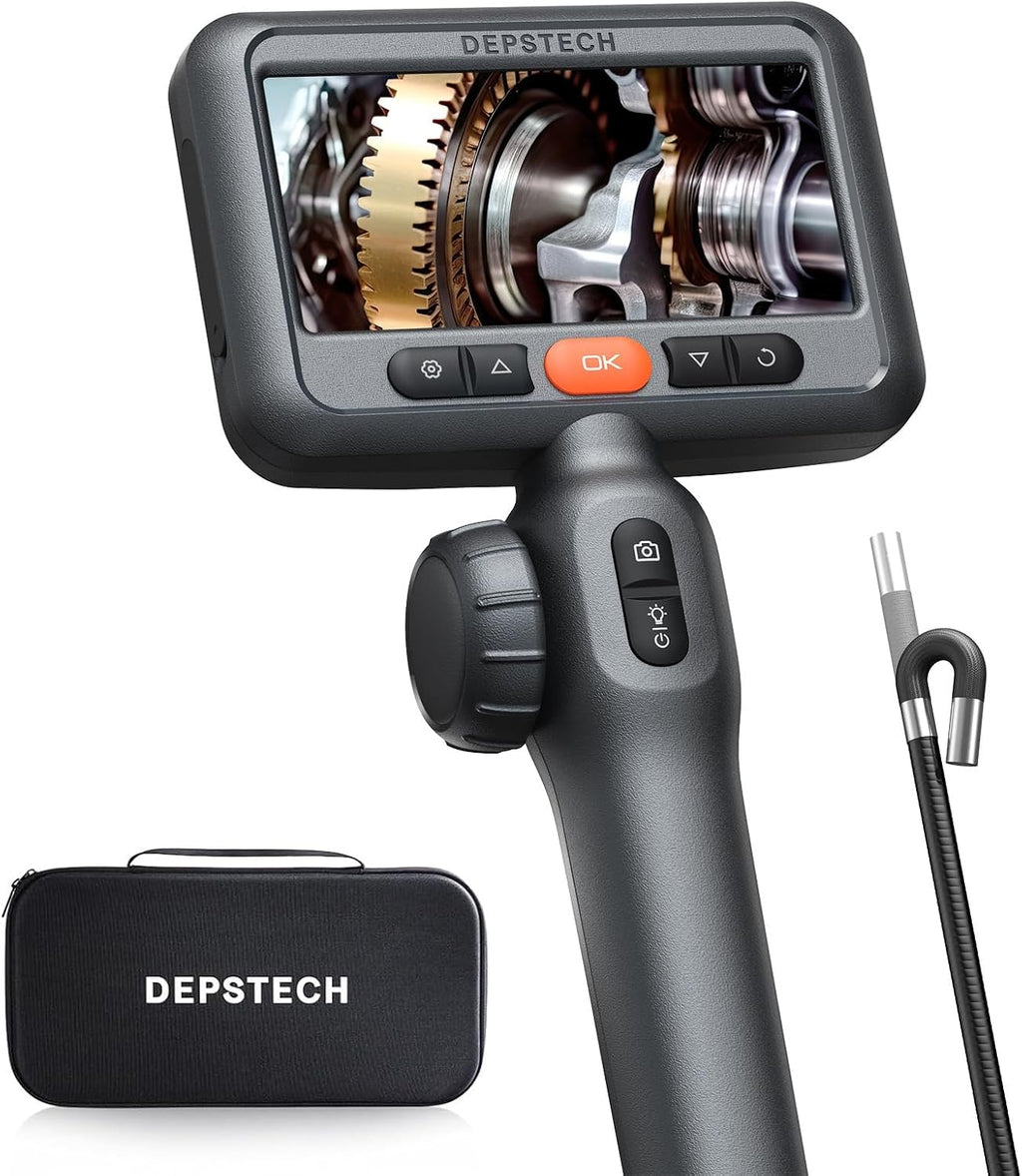 DEPSTECH 210° Two-Way Articulating Borescope, 0.24in Ultra-Slim Endoscope Camera