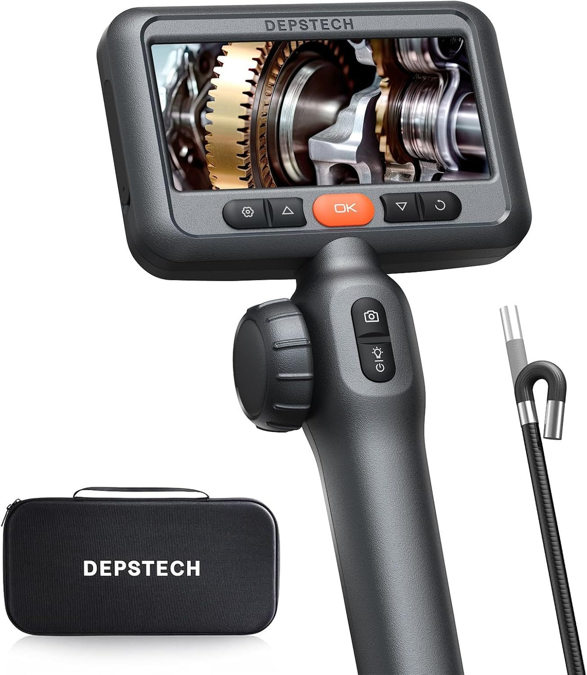 DEPSTECH 210° Two-Way Articulating Borescope, 0.24in Ultra-Slim Endoscope Camera