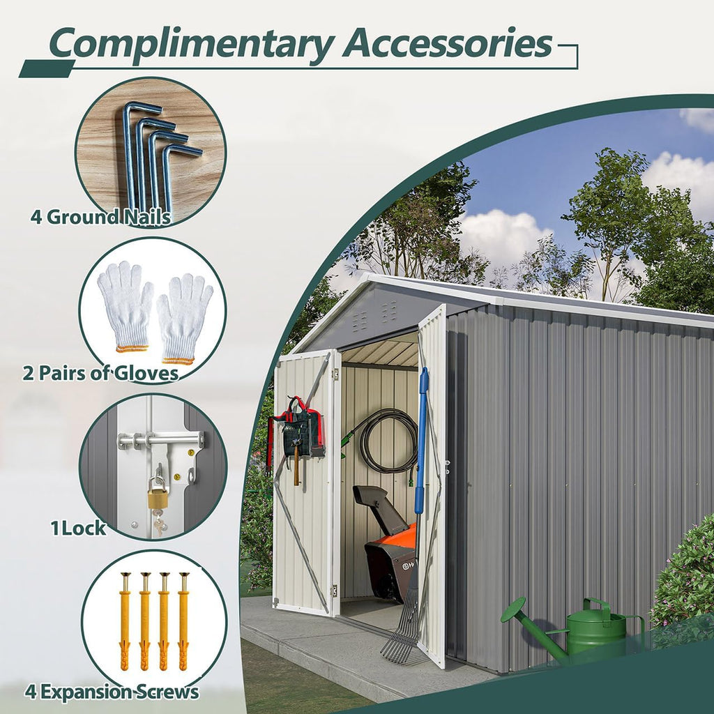 10x10 ft storage sheds & outdoor storage, side view