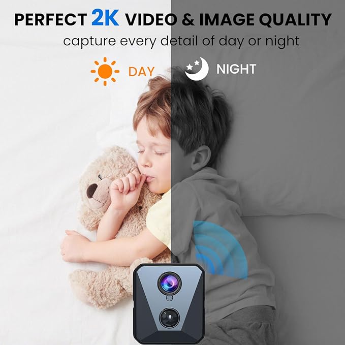 Funstorm 2025 Upgraded Security Camera, 4K HD Mini Nanny Cam
