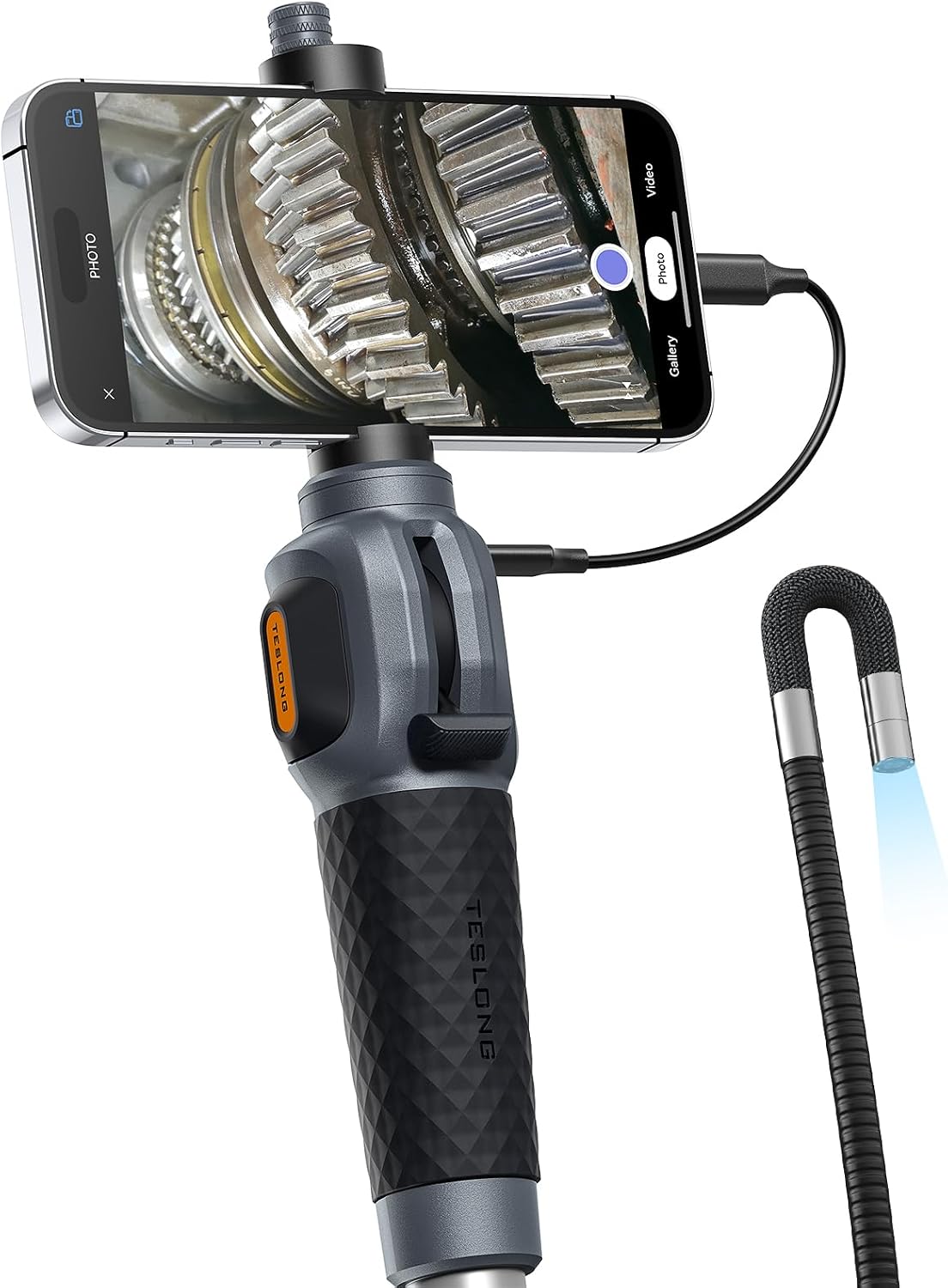 Teslong USB-C Two-Way Articulating Borescope for Home & Auto Inspection