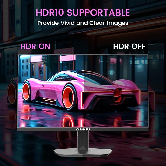 SANSUI 24 Inch Gaming Monitor 160Hz FHD 1080P Computer Monitor, FreeSync 1ms