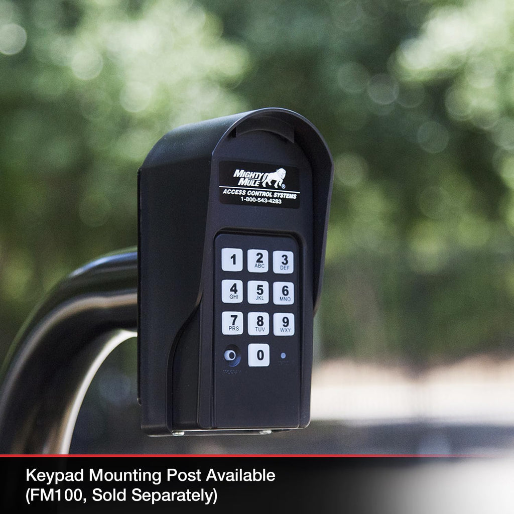 mighty mule wireless digital keypad (fm137), black, 25, side view