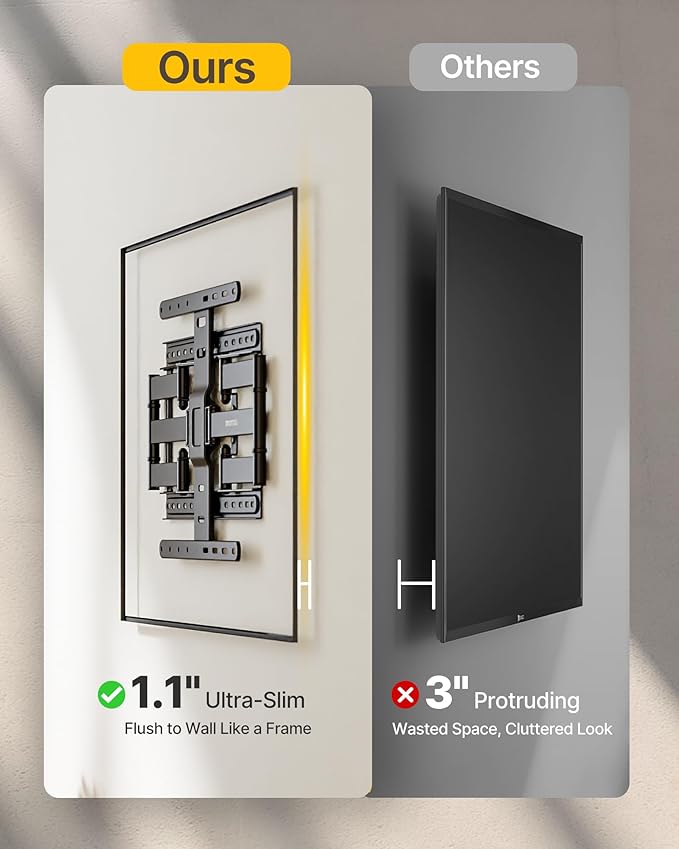 monTEK 1.1" Ultra Slim TV Wall Mount