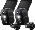 AOQEE Solar Security Cameras Wireless Outdoor, Motion Detection, Y8 2Pack