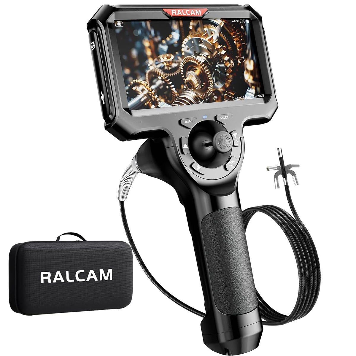 Ralcam 4-Way 360° Articulating Borescope for Mechanic Automotive HVAC Wall