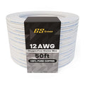 GS Power 50 Ft Duplex Marine Wire, 12 Gauge Wire, Oxygen-Free Tinned Copper 12