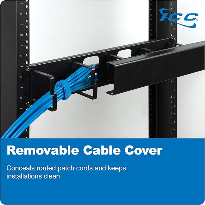 ICC 2U Ring Cable Manager Panel (6-Pack)