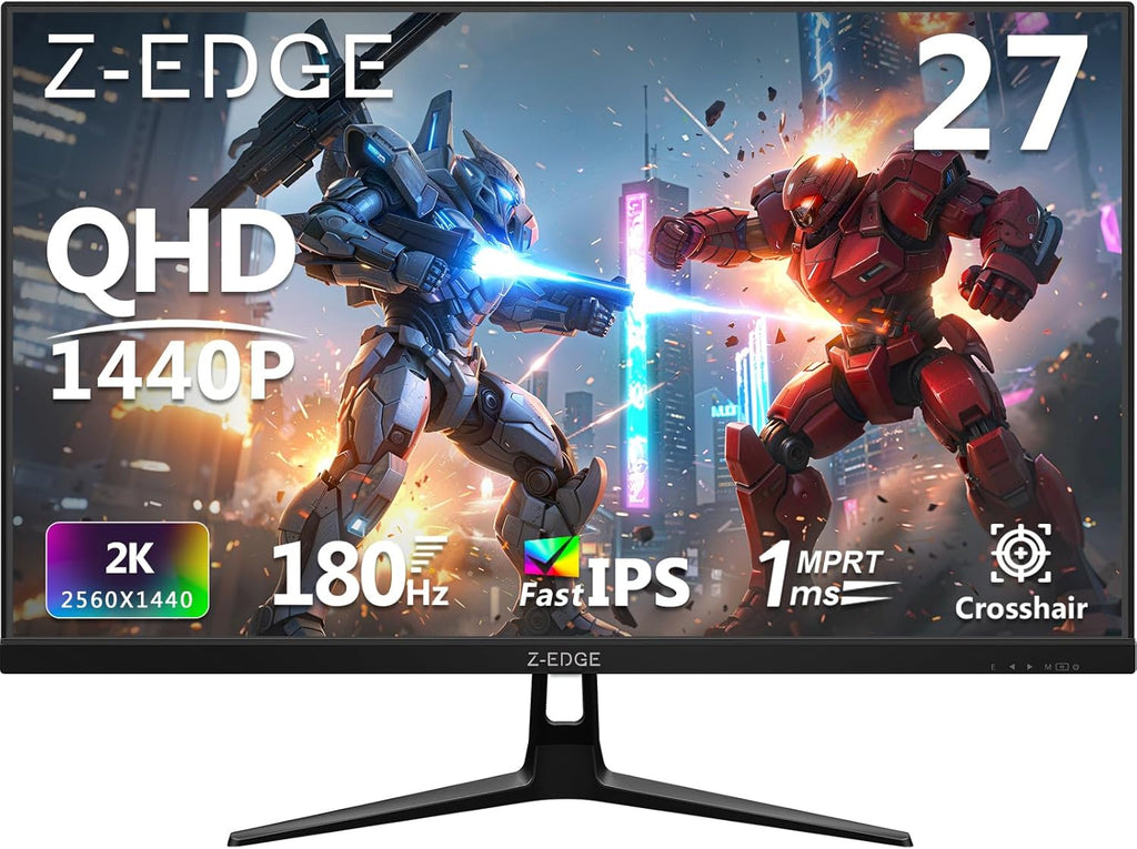 Z-Edge 27-inch Gaming Monitor QHD 2560 x 1440 2K, 180Hz Refresh Rate, 1ms MPRT
