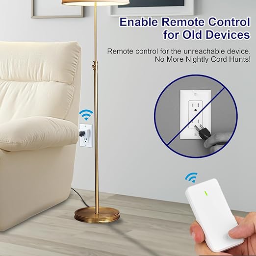 Remote Control Outlet, Wireless Remote Control Outlet Plug, On/Off Light Switch
