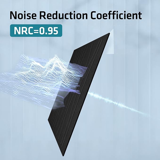 UMIACOUSTICS 6 PCS Sound Proof Panels, 47.2 x 23.6 Inches Sound Absorbing Panels