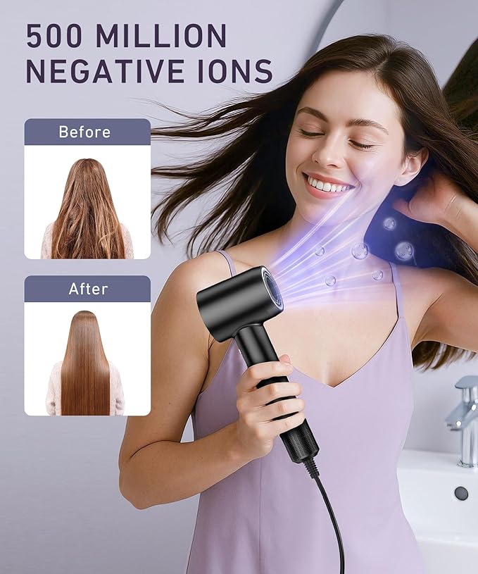 Cosy Companions High-Speed Ionic Hair Dryer, 150000 RPM Brushless Motor
