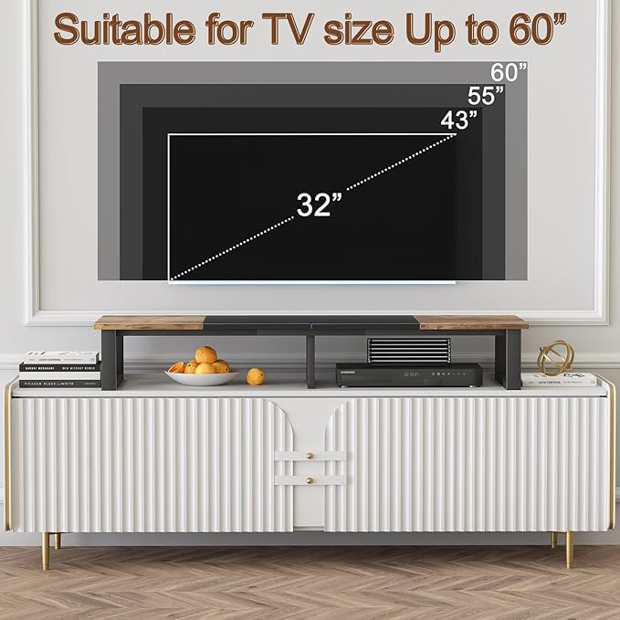 aboxoo 47" TV Riser for 32-60 inch TV, TV Riser Stand Shelf, Tabletop TV Stand