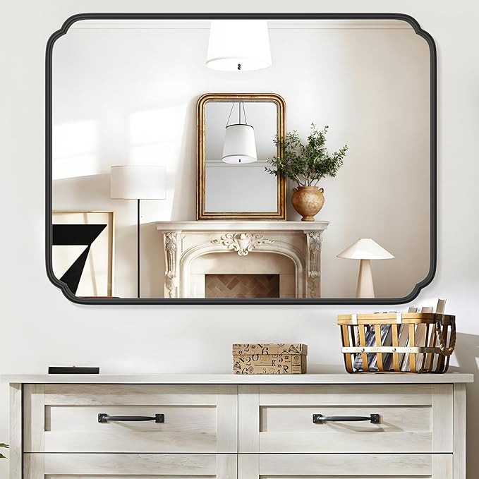 36 x 48 Inch Black Bathroom Vanity Mirror