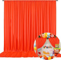 10 x 7 Feet Orange A Backdrop Curtain for Partie, Background Curtains for Photoshoot, Birthday, Wedding, Halloween, Thanksgiving, Christmas Day, New Year Party Decorations 5Ft x 7Ft, 2 Panels