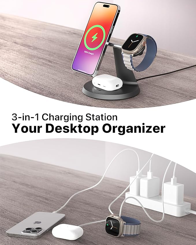 3 in 1 Wireless Charging Station