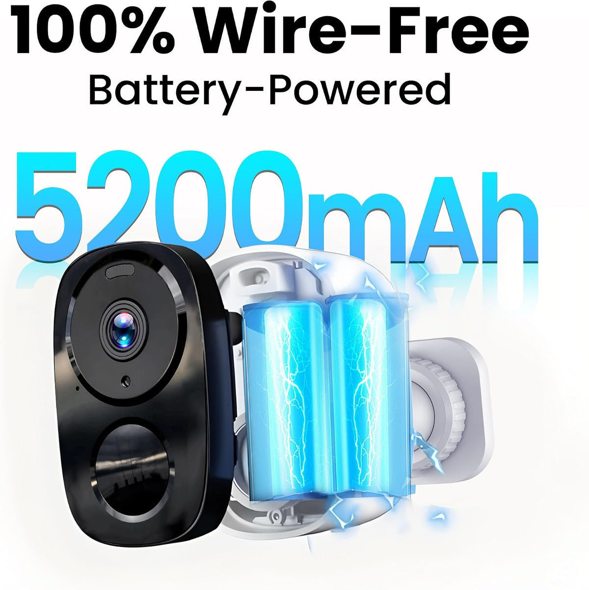 2026 upgraded 2k security cameras wireless outdoor, free showing dimensions