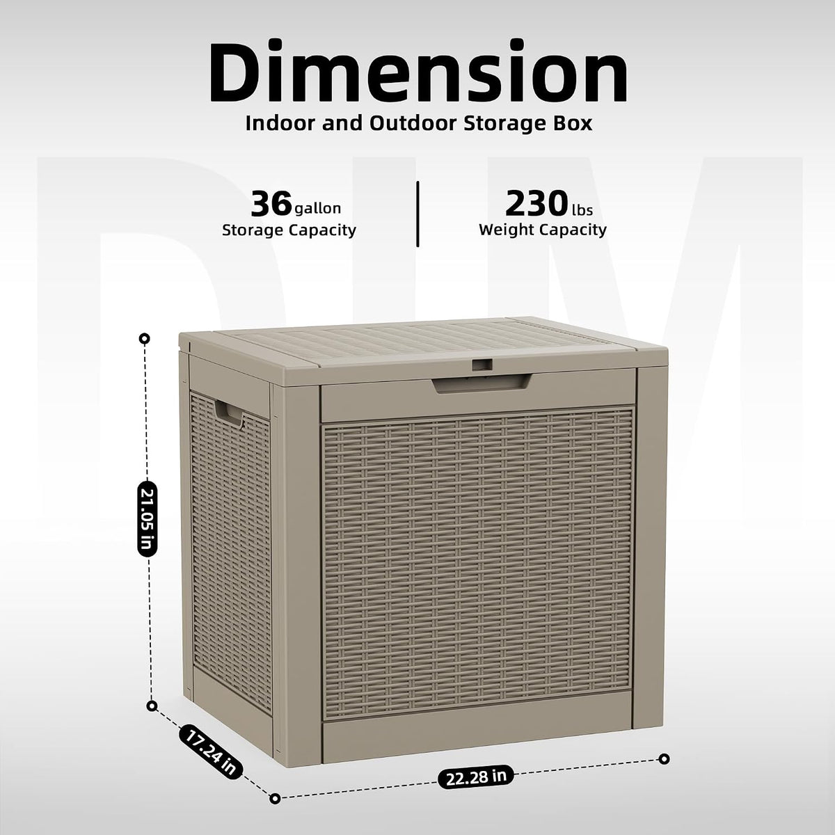 easyup 36 gallon outdoor storage box, outdoor deck shown in use