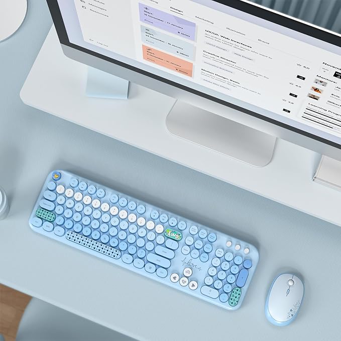 MOFII Wireless Keyboard and Mouse Combo, Full Size 2.4G Plug and Play