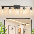 Unicozin 5 Light Bathroom Light Fixtures, 33.5 Inch Vanity Lights