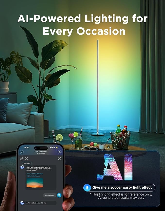 Govee RGBIC Floor Lamp Basic, LED Corner Lamp Works