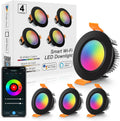 LightingWill 2 Inch Recessed Lighting, Smart WiFi LED Downlight, 5W LED Ceiling (4 Pack)