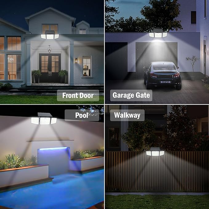 daphino 2500LM Solar Lights Outdoor (4 Pack)
