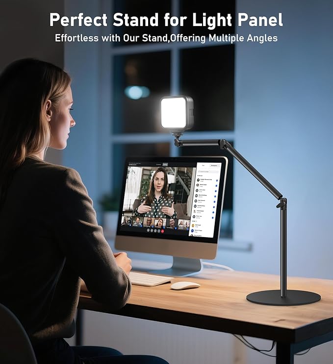 Camera Round Base Mount Desk Stand, Flexible Aluminum Photography