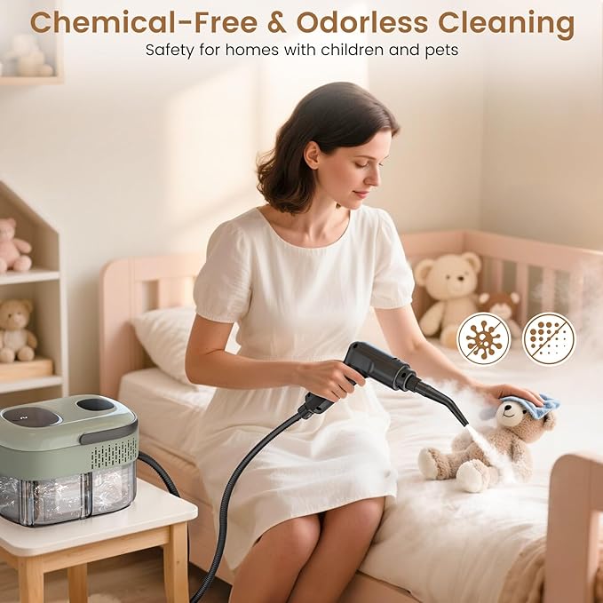 2500W Handheld Steam Cleaner, 3-Level Adjustable Steam Cleaner
