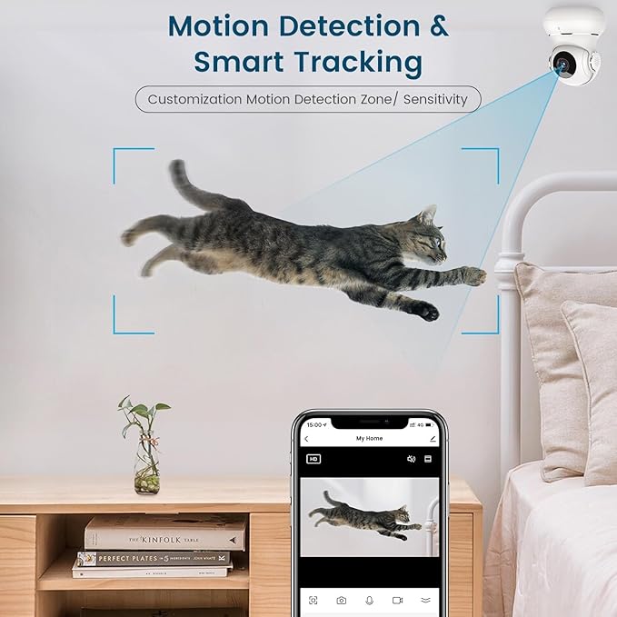 litokam 360 Cameras for Home Security 2K, 2 Pack Indoor Security Camera for