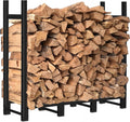 4ft Firewood Rack Outdoor Adjustable Heavy Duty Wood Rack Storage