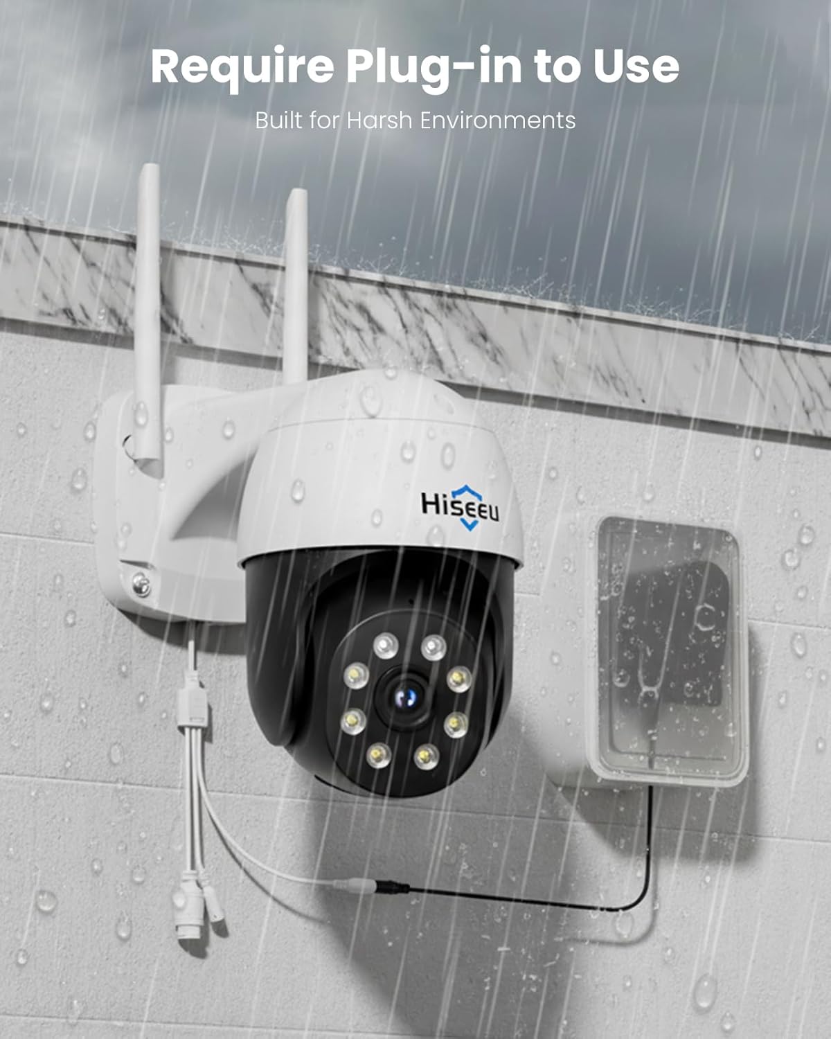 hiseeu 4k 8mp security camera outdoor, wireless home, view 9