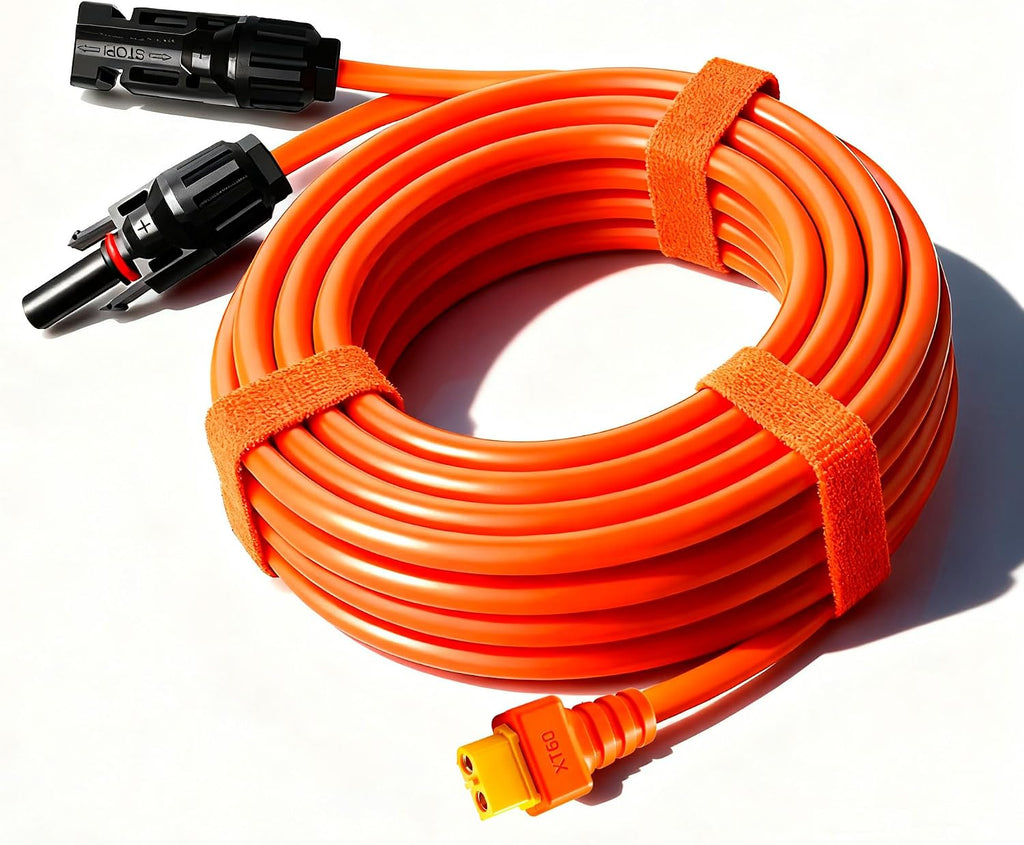 iHaospace XT60 to Solar Connector Cable 25FT/10FT/16.4FT 12AWG, XT60 Extension