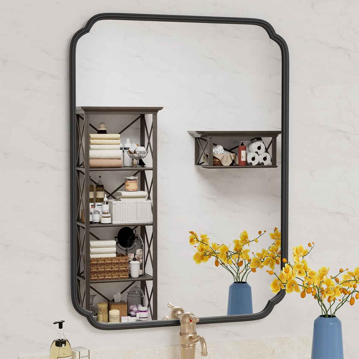 Matte Black Bathroom Vanity Mirror