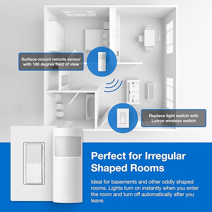 Lutron Wireless Motion Sensor and Claro Light Switch