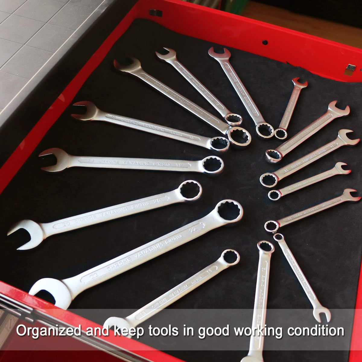 casoman professional tool box liner, drawer liner, shelf on a desk or shelf