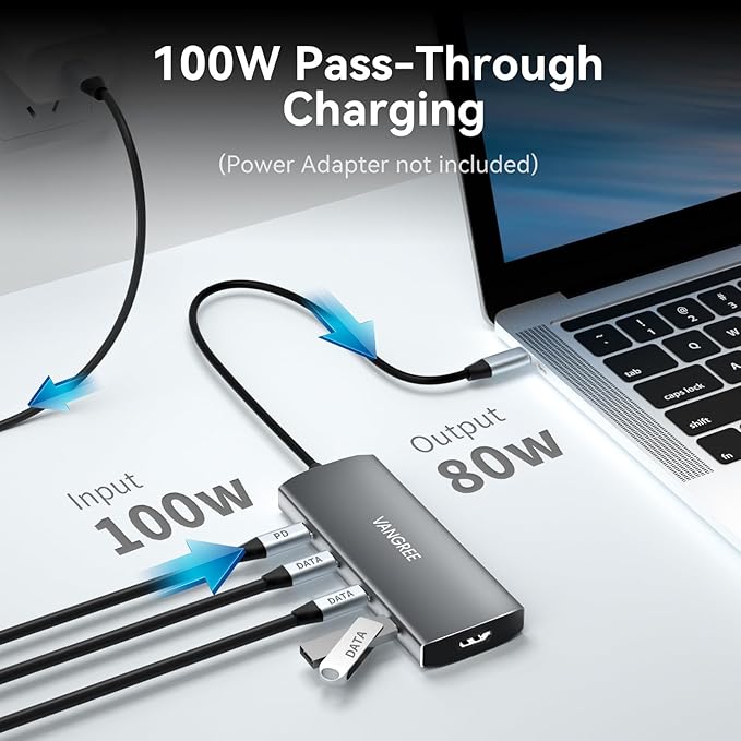VANGREE USB C Hub, 3 USB 3.2 Gen 2 Ports