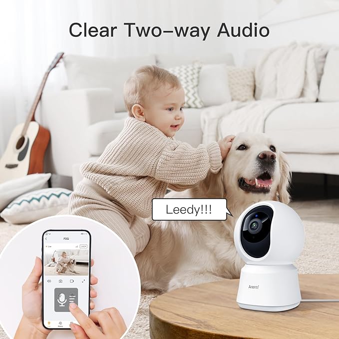 ARENTI 5G Indoor Security Camera, 4MP Pet Camera (2PC)