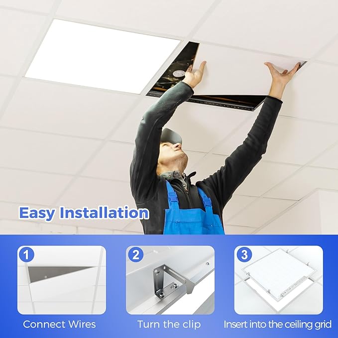 AIKVSXER 18 Pack 2x2 LED Flat Panel Light, Flush Mount Ceiling Light Kitchen