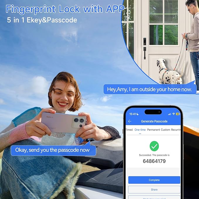 BEBASIA Heavy Duty Fingerprint Smart Door Lock