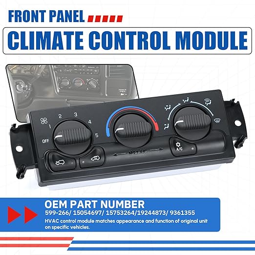 Front Climate Control Module Panel