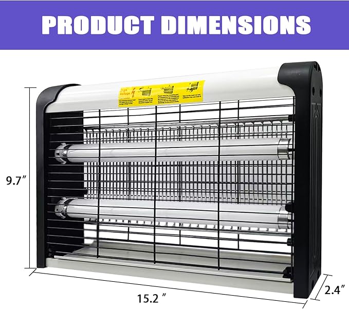 20W Electric Indoor Bug Zapper, Mosquito Trap