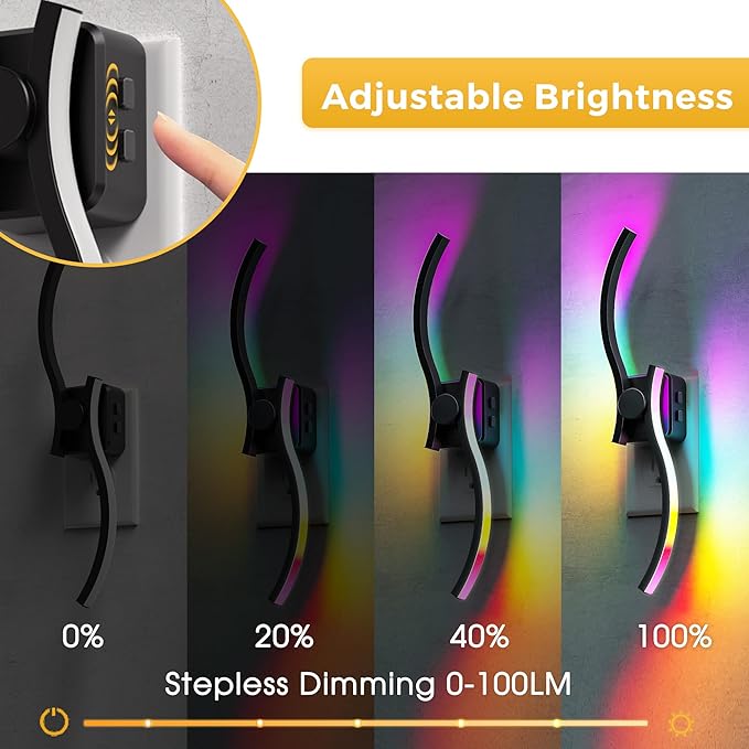 L LOHAS LED Night Light, 2 Pack Night Lights Plug into Wall, Modern Nightlight