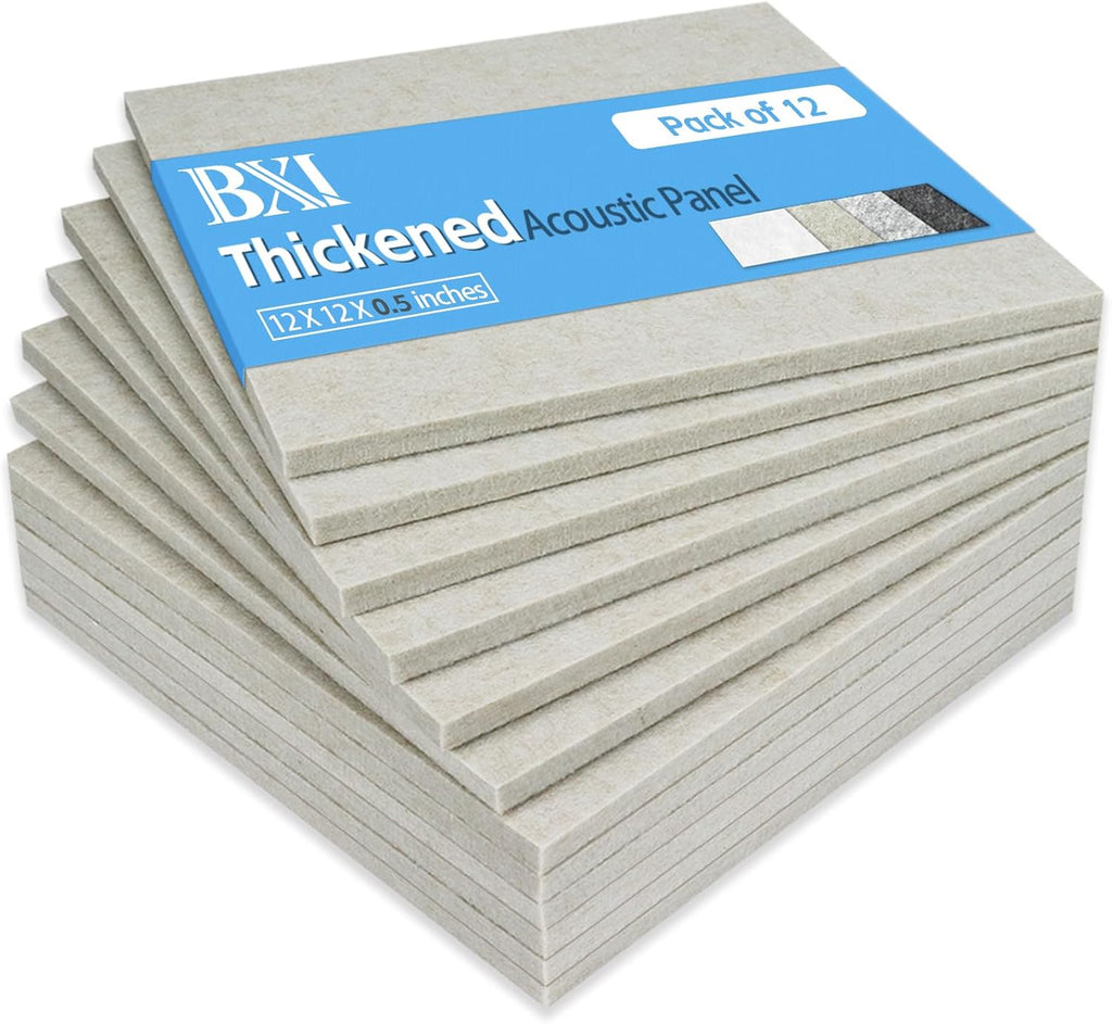 BXI Thickened Sound Absorbing Panels (12 Pack)