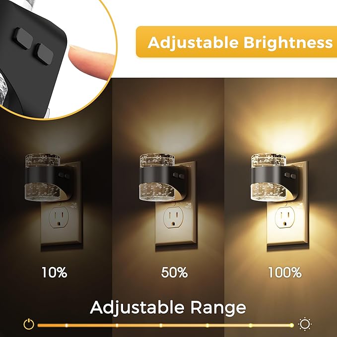 L LOHAS LED Night Light, Bubble Night Lights Plug into Wall, 4 Pack